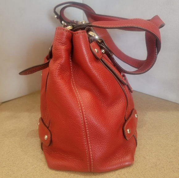 TIGNANELLO RED LEATHER SHOULDER HANDBAG - Picture 2 of 6